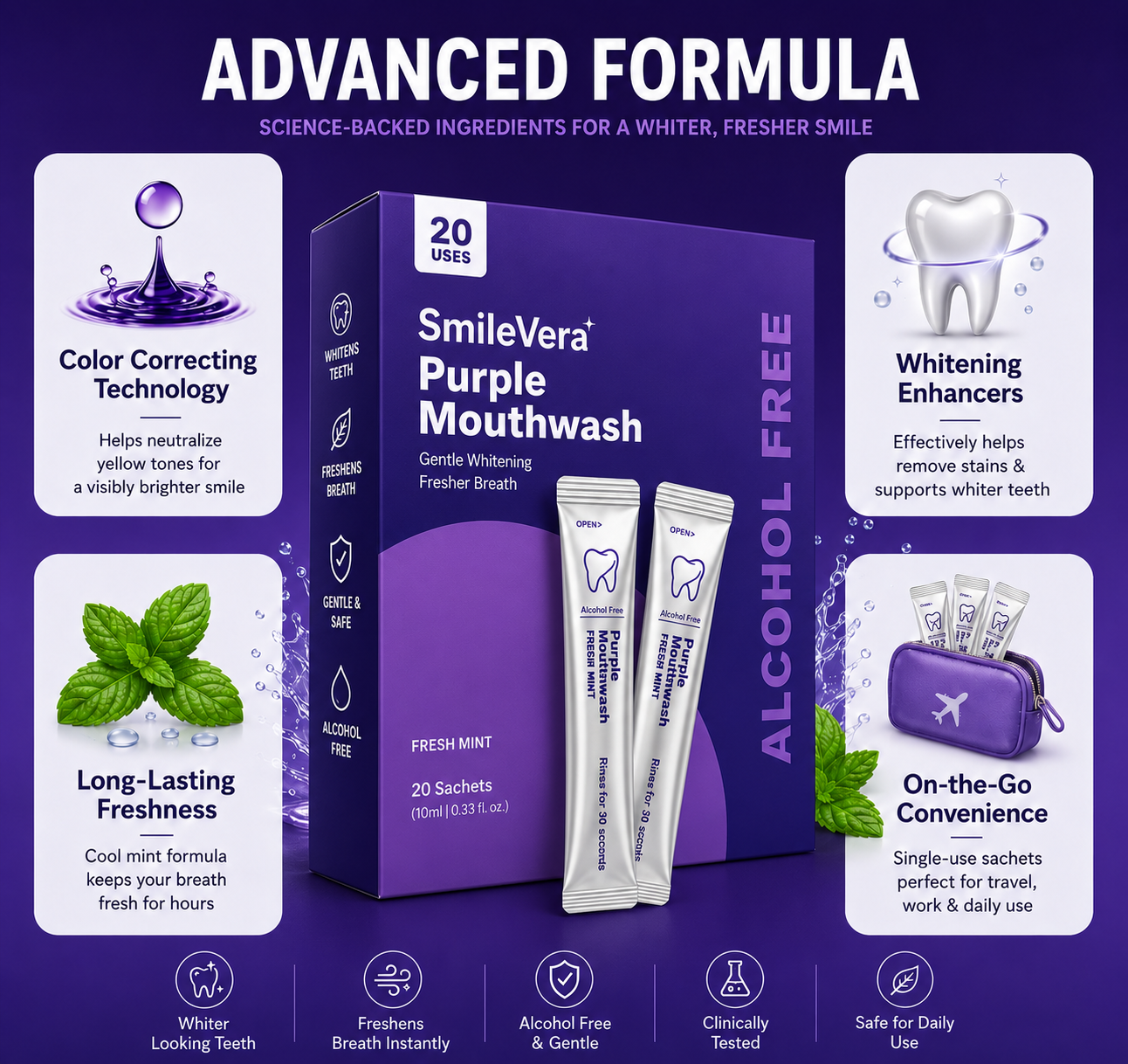 SmileVera Purple Mouthwash