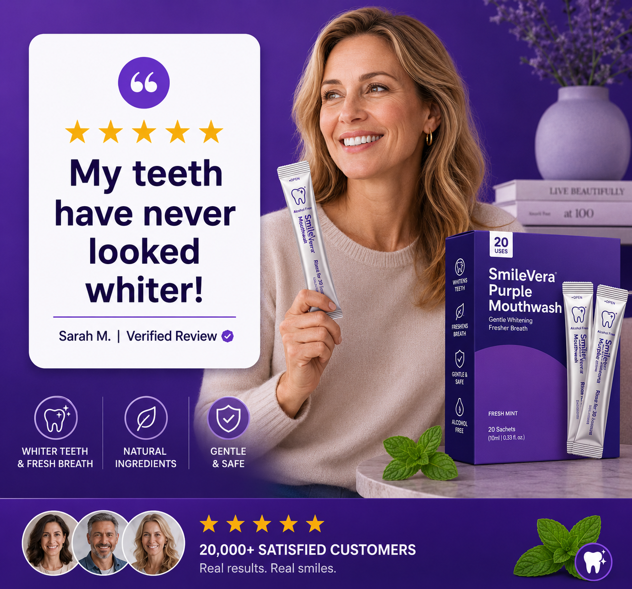 SmileVera Purple Mouthwash